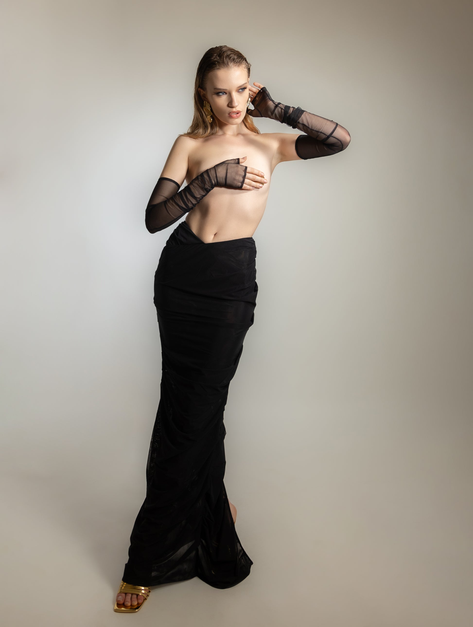 Wrap skirt black