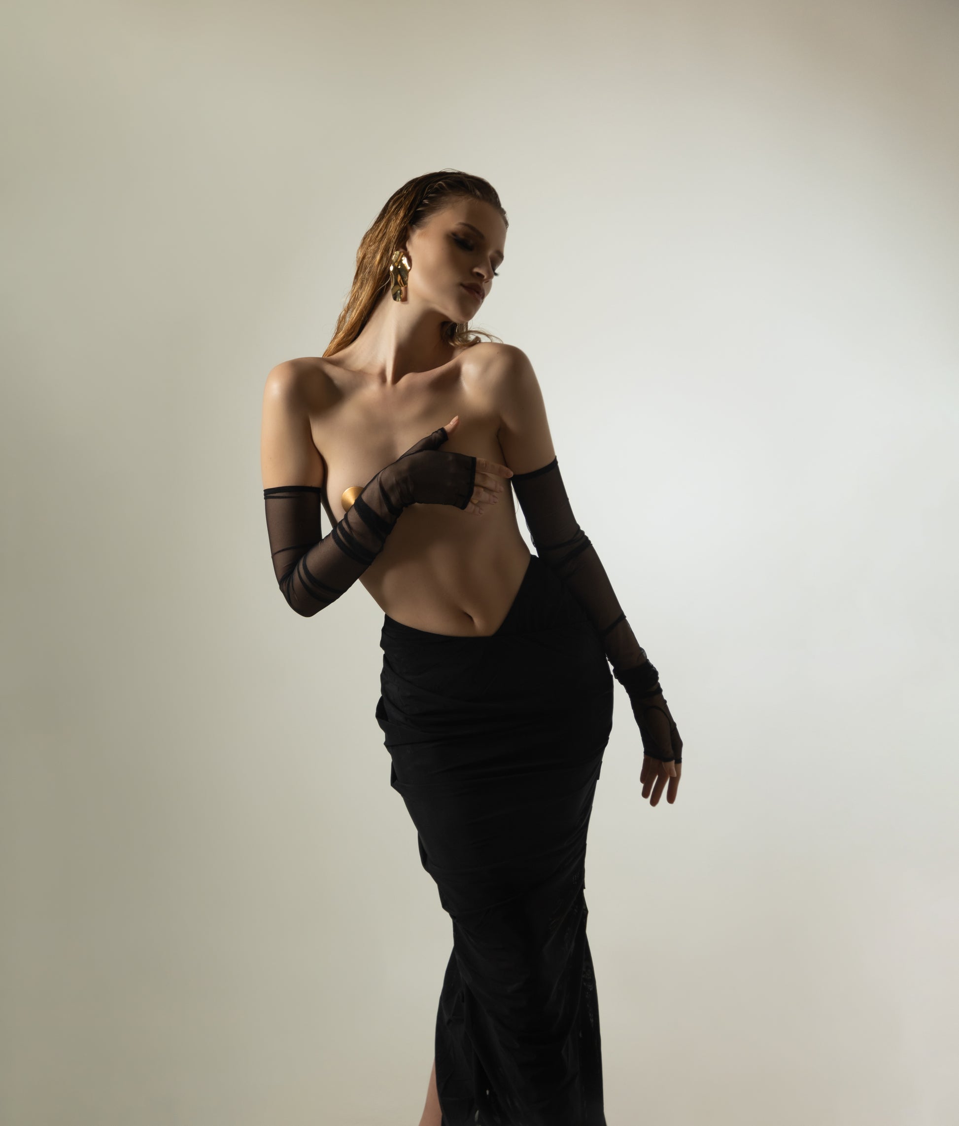 Wrap skirt black 2